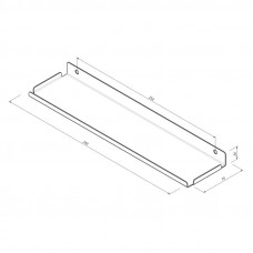 Полка для хранения 290x70мм, металлическая, настенная, черная REXANT