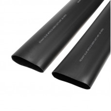 Трубка термоусаживаемая СТТК (3-4:1) среднестенная клеевая 75,0/22,0мм, черная, упаковка 2 шт. по 1м REXANT