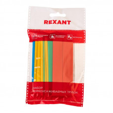 Набор термоусаживаемых трубок №18 ТУТ нг 12/6мм, 7 цветов (упак. 21 шт. по 10см) REXANT