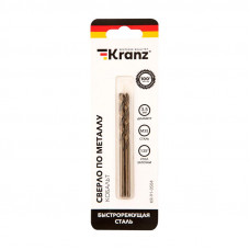 Сверло по металлу 3,5х70х39мм «Кобальт» (сталь HSS-Co 5% M35 P6M5K5) DIN 338, 2 шт. в блистере KRANZ