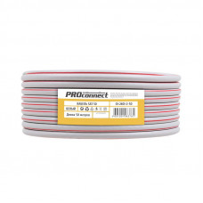 Кабель коаксиальный SAT 50M, 75Ом, CCS/Al/Al, 75%, 50м, INDOOR, белый PROconnect