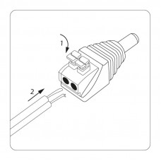 Разъем питания DC штекер 2,1х5,5мм с быстрозажимной колодкой REXANT