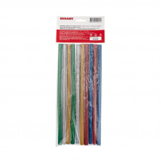 Стержни клеевые Ø11мм, 270мм, цветные с блестками (10 шт/уп), хедер REXANT