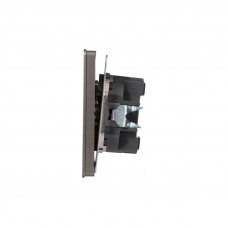 Выключатель ROUND 1 кл 10А с/у титан KRANZ