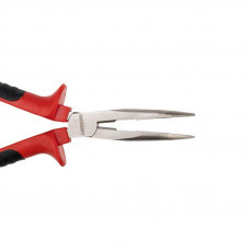 Тонкогубцы изогнутые 200мм никелированные, двухкомпонентные рукоятки REXANT