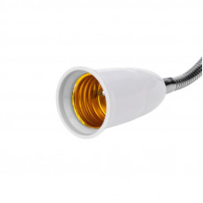 Переходник-светильник для крепления в штепсельной сетевой розетке переходник цокольный гибкий 220В-Е27 150 мм с выключателем REXANT