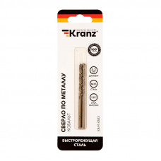 Сверло по металлу 3,2х65х36мм «Кобальт» (сталь HSS-Co 5% M35 P6M5K5) DIN 338, 2 шт. в блистере KRANZ