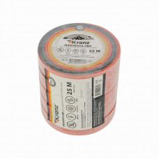 Изолента ПВХ 0,13х15мм, 25м, красная KRANZ