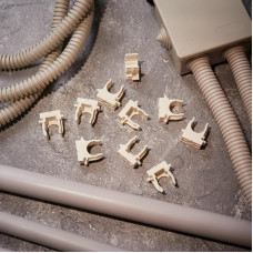 Крепеж-клипса для монтажного пистолета Ø 16 мм, белая (100 шт/уп) REXANT