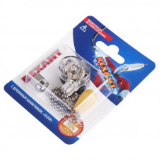 Выключатель для настенного светильника c деревянным наконечником, серебряный, 1 шт. REXANT