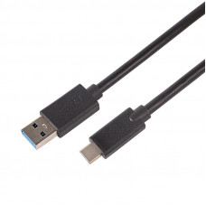 Кабель USB-A 3.0 – Type-C 3.1, 3А, 1м, ПВХ, черный REXANT