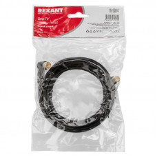 Шнур ТВ гнездо - ТВ штекер, угловой, 3м, черный REXANT