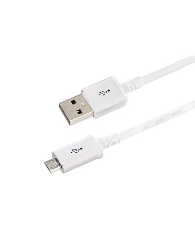 Кабель USB-A – micro USB, 1А, 1м, белый, длинный штекер REXANT