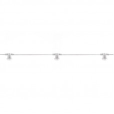 Гирлянда Белт-Лайт 2 жилы, 50м, шаг 40см, 125 патронов E27, IP65, белый круглый провод NEON-NIGHT