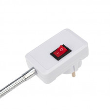 Переходник-светильник для крепления в штепсельной сетевой розетке переходник цокольный гибкий 220В-Е27 150 мм с выключателем REXANT