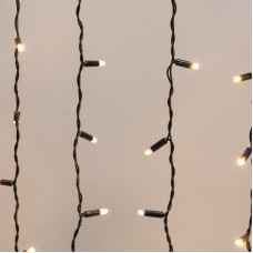 Гирлянда светодиодная Занавес 2х0,8м 160 LED ТЕПЛЫЙ БЕЛЫЙ черный ПВХ IP65 постоянное свечение 230В нужен блок 303-500 NEON-NIGHT