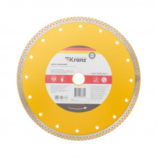 Диск алмазный отрезной сплошной, 230х22,2мм, сухой/мокрый рез KRANZ