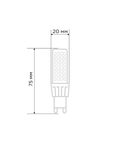 Лампа светодиодная капсульного типа JD-CORN G9 230В 7Вт 2700K теплый свет (поликарбонат) REXANT