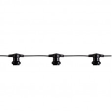 Гирлянда Белт-Лайт 2 жилы, 50м, шаг 20см, 250 патронов E27, IP65, черный круглый провод NEON-NIGHT