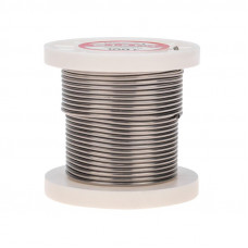 Припой без канифоли ПОС-61, 100г, Ø1,5мм, (олово 61%, свинец 39%), катушка REXANT