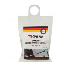 Саморез гипсокартон-дерево 3,5х19 мм, пакет (50 шт/уп) KRANZ
