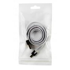 Кабель USB-A – micro USB, 2,4А, 1м, белый, плоский REXANT