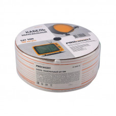 Кабель коаксиальный SAT 50 M, Cu/Al/Cu, 64%, 75Ом, 100м, INDOOR, белый PROconnect