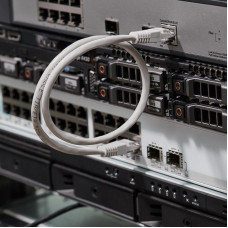 Шнур коммутационный, патч-корд, U/UTP RJ45-RJ45 CAT 5e, PVC, серый, 0,5м REXANT