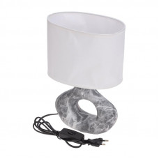 Светильник декоративный настольный Форте, основание кольцо под черный мрамор, белый абажур, цоколь Е27, 60Вт REXANT