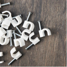 Крепеж кабеля круглый 6мм, белый (50 шт/уп) REXANT