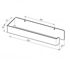 Держатель для бумажных полотенец, настенный, монтаж без сверления, белый REXANT