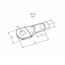 Наконечник кольцевой REXANT НК, ø5.2 мм, 6 мм², ТМЛ (DIN) 6-5