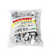 Переходник угловой гнездо F – гнездо TV REXANT