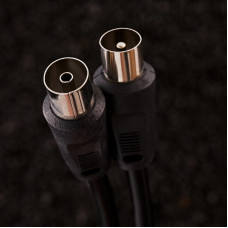 Шнур ТВ гнездо - ТВ штекер, 1,5м, черный REXANT