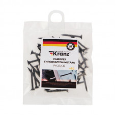 Саморез гипсокартон-металл 3,5х32 мм, пакет (50 шт/уп) KRANZ