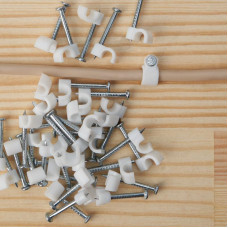 Крепеж кабеля круглый 3мм, белый (50 шт/уп) REXANT