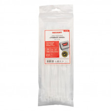 Стяжка нейлоновая Профессиональная 250x3,6мм, белая (100 шт/уп) REXANT