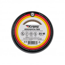 Изолента ПВХ 0,13х15мм, 25м, серая KRANZ