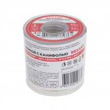 Припой с канифолью, 500г, Ø3мм, (олово 60%, свинец 40%), катушка REXANT