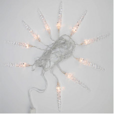 Гирлянда Сосульки 1,5х0,25 м, прозрачный провод, теплый белый цвет свечения NEON-NIGHT