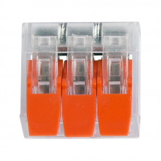 Универсальная компактная клемма СМК 221-413, 3-проводная до 4,0 мм² (пакет 5 шт/уп) REXANT