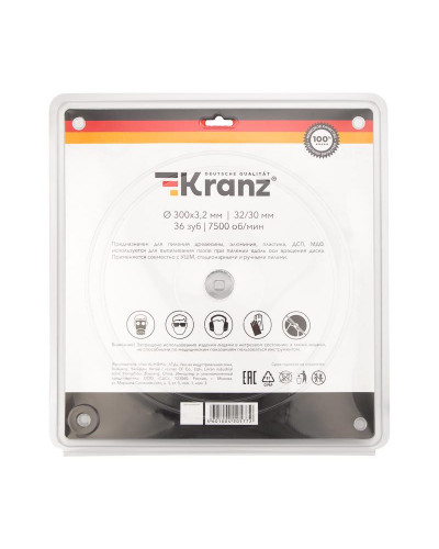 Диск пильный 300 мм х 36 зуб х 32/30 мм KRANZ