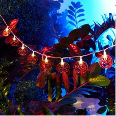 Гирлянда садовая (каскад) Улыбка 3м, 3000К, с аккумулятором и выносной солнечной панелью LAMPER