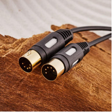 Шнур DIN 5 Pin - DIN 5 Pin, 1,5м, Gold REXANT