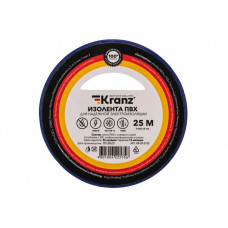 Изолента ПВХ 0,13х15мм, 25м, синяя KRANZ