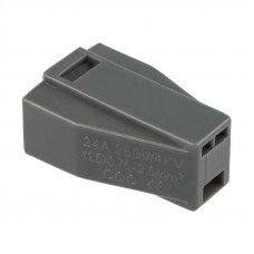 Экспресс-клемма с пастой СМК 773-302, 2-проводная до 2,5 мм², серая (100 шт/уп) REXANT