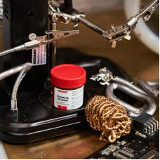 Канифоль сосновая, флюс НЕЙТРАЛЬНЫЙ, марка А, 20г, банка REXANT