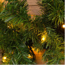 Еловый шлейф 2,7м, диаметр 26см, теплое белое свечение 80 LED с эффектом мерцания NEON-NIGHT