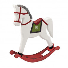 Деревянная фигурка Игрушечный пони белый 25х5,5х26,5 см