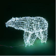 Фигура объемная Полярный медведь 210х110 см, 1500 LED, IP65, цвет свечения белый NEON-NIGHT